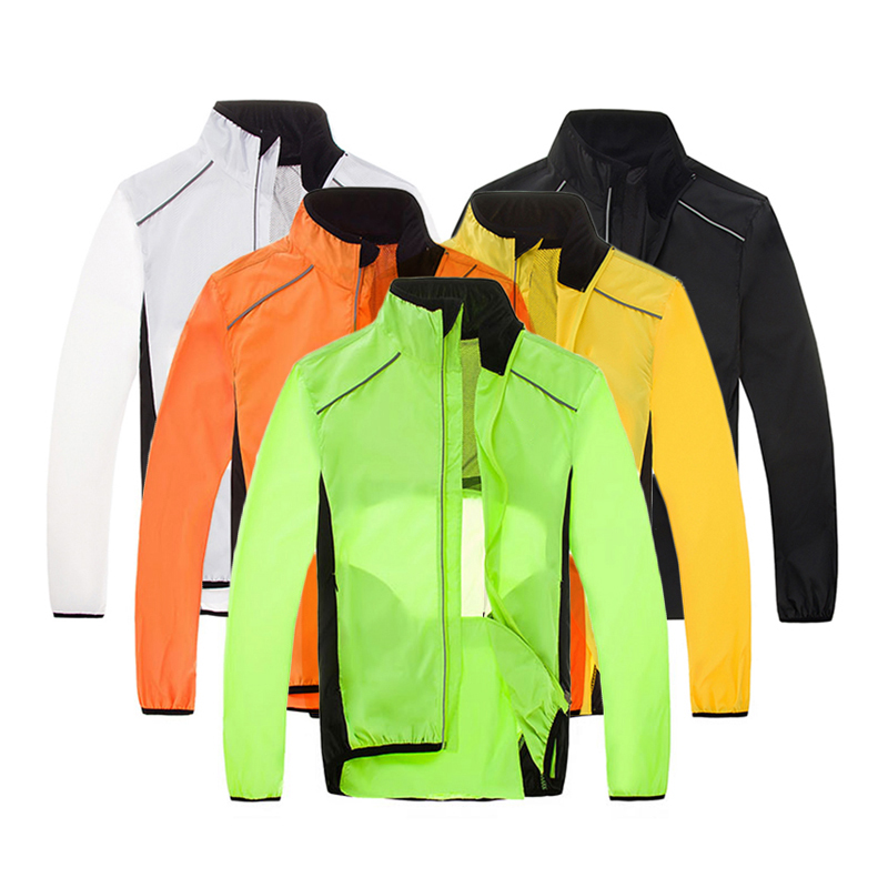 Orange wind cycling jacket mtb - Mountain Biking Rain Jacket ulasan dan harga