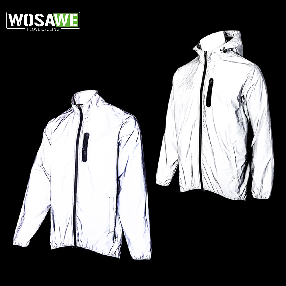 WOSAWE Men's Fully Reflective  - Mountain Biking Rain Jacket ulasan dan harga
