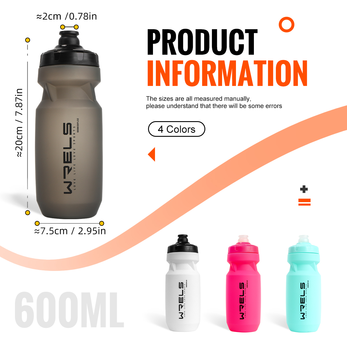 WRELS 600ML PP Bicycle Water B - Mountain Biking Water Bottle ulasan dan harga